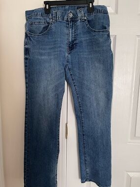 Men's Axel Slim Straight Blue Denim Jeans 34” x 30”